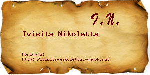 Ivisits Nikoletta névjegykártya
